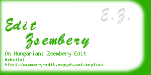 edit zsembery business card